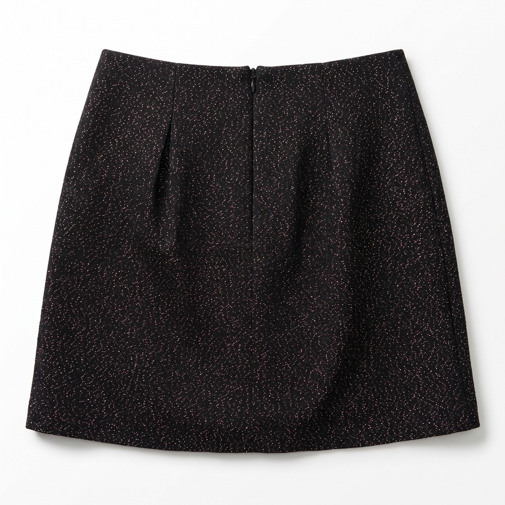 Gap 6 Womens Black Sparkle Tweed Pencil Skirt Preppy Vintage